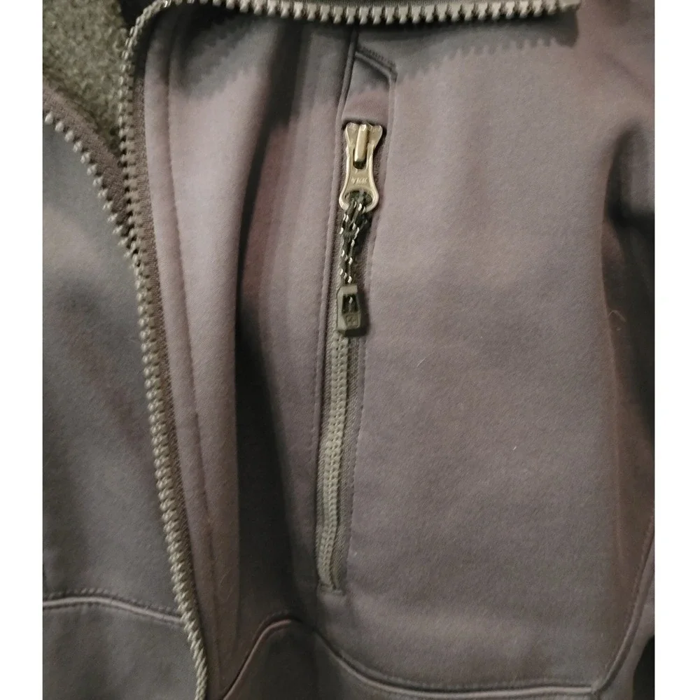 Swiss Tech Mens‎ Softshell Jacket Gray Fleece Lined Full Zip Performance Large